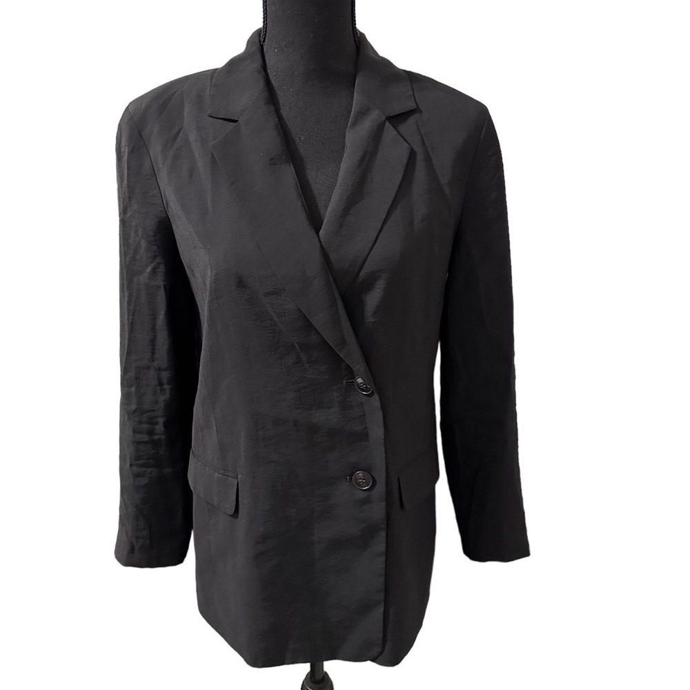 New Madewell Relaxed Blazer Softdrape Black Size XS NJ736